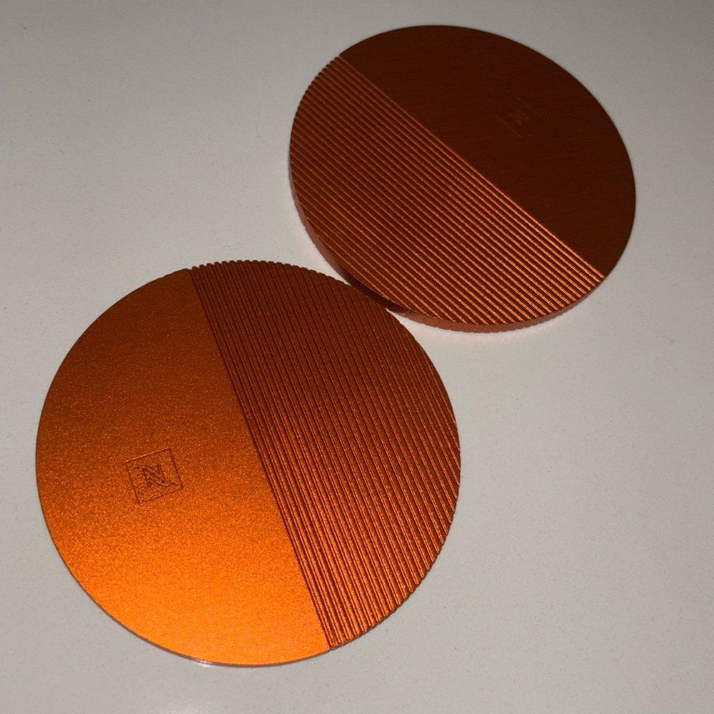 Orange Nespresso Barista Collection Coasters New Set of Two
